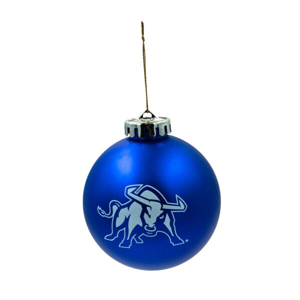 Aggie bull metallic blue shatterproof christmas ornament